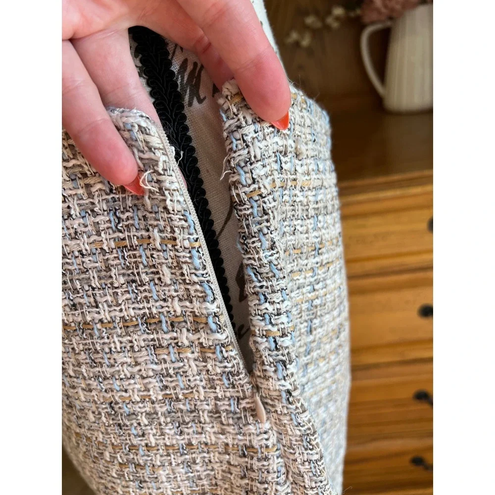 Zara Women Multi Color Tweed Skort Mini Skirt Shorts Size Large New